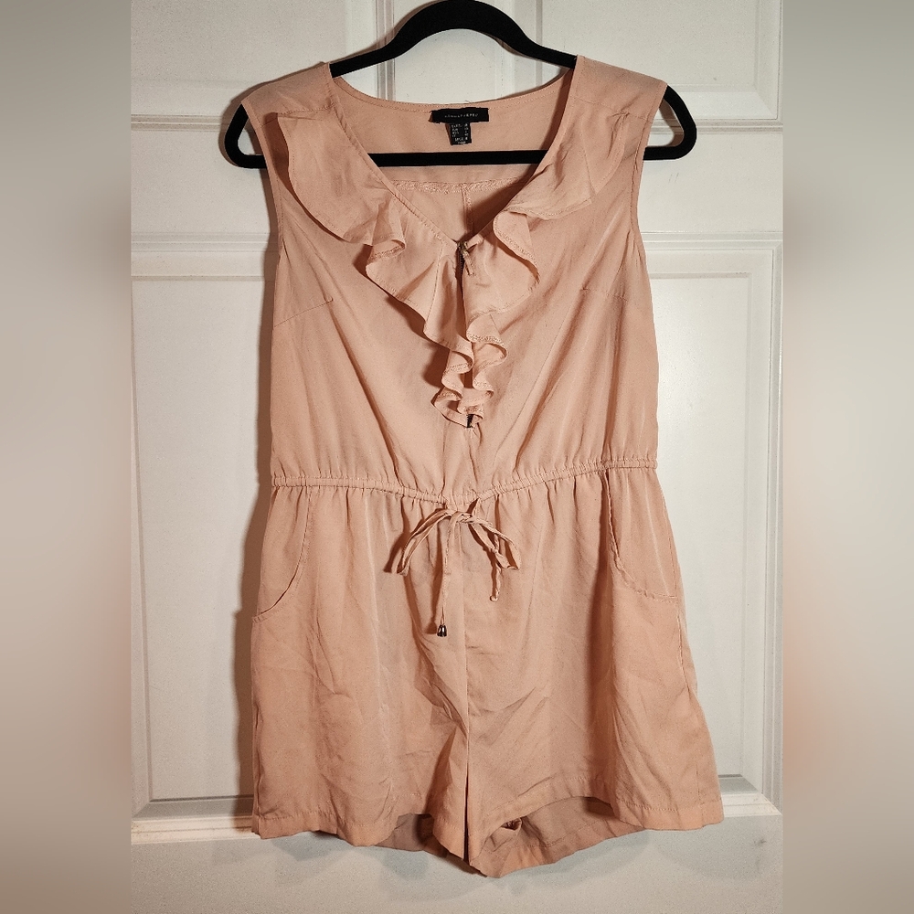 Atmosphere Women's Peach Sleeveless Ruffle Jumpsuit US 6
